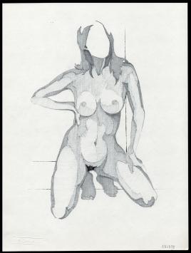 Naakttekening van de Belgische kunstschilder Eugène Eechaut kopen