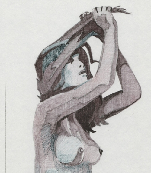 Schaduwtekening van de Belgische kunstenaar Eugène Eechaut kopen