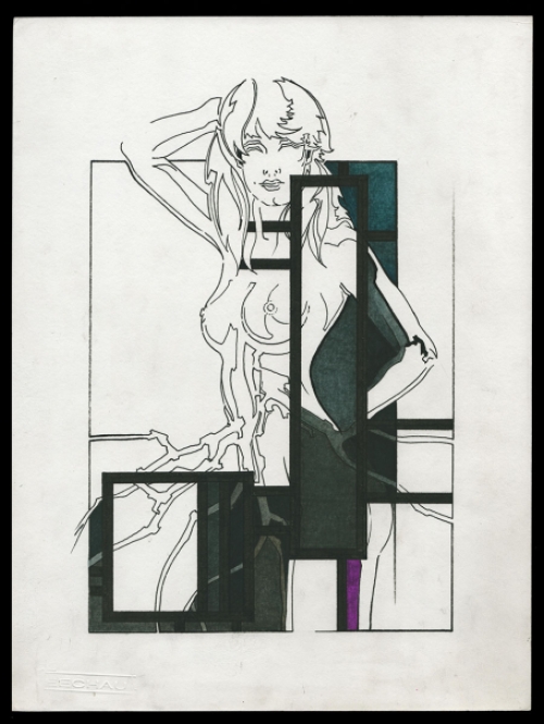 Naakt op papier van de Belgische kunstenaar Eugène Eechaut kopen