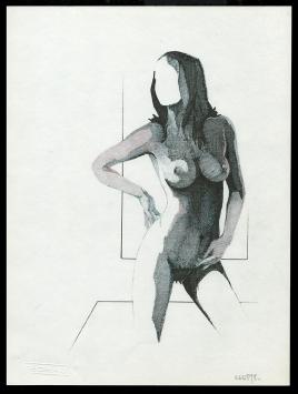 Kunstwerkje op papier van de Belgische kunstenaar Eugène Eechaut kopen