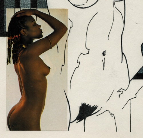 Eugène Eechaut met een tekening