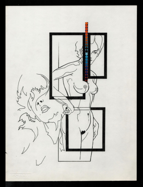 Kunstwerk op papier van de Belgische kunstenaar Eugène Eechaut kopen