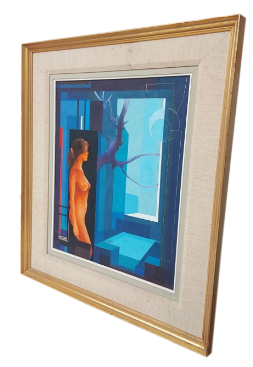 Naakte dame voor het 