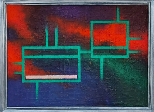 Abstract schilderij van de Belgische kunstenaar Eugène Eechaut kopen