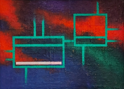 Olieverfschilderij van de Belgische kunstenaar Eugène Eechaut