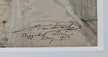 Egide Van der Paal met een aquarel