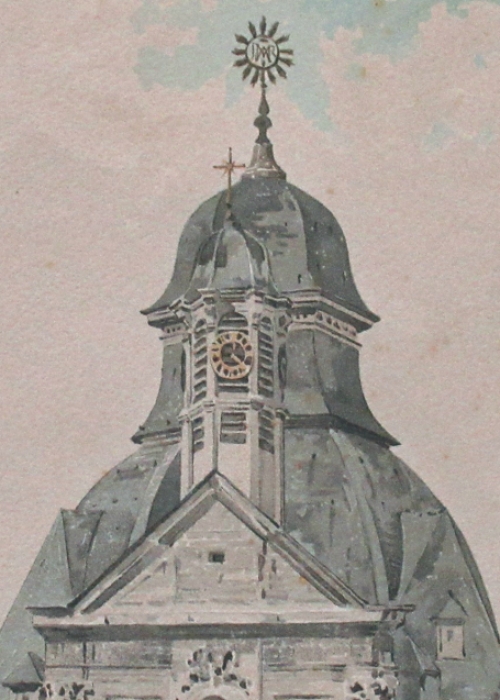 Waterverfschilderij van de Belgische kunstenaar Jean Baes