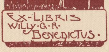 Ex Libris Willy G. R. Benedictus 1912