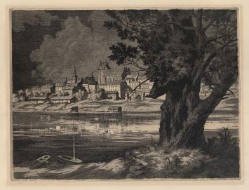 Poolse etser Edward Kuczyński met een ets