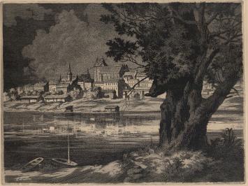 Gedateerde ets van Edward Kuczyński  kopen