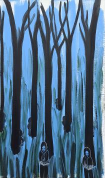 Schilderij  van de Belgische kunstenares Ellen De Meutter