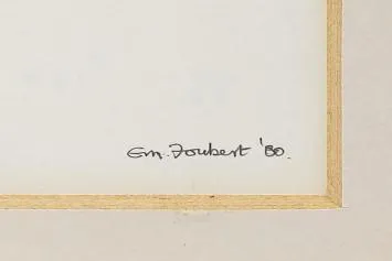 Dessin, femme nue d'Emiel Foubert datant de 1980