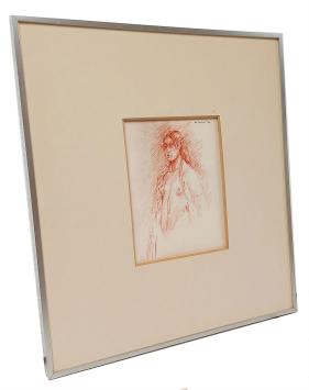 Sanguine, naakte dame 1980