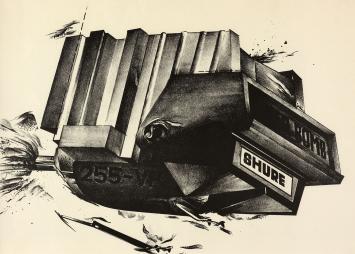 Lithografie in uitstekende staat van Emiel Hoorne