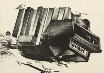Emiel Hoorne met een litho