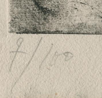 Naakte dame van Emile Baes, ets in goede staat