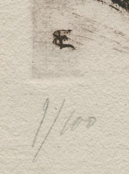 De Belgische etser Emile Baes met een naaktets