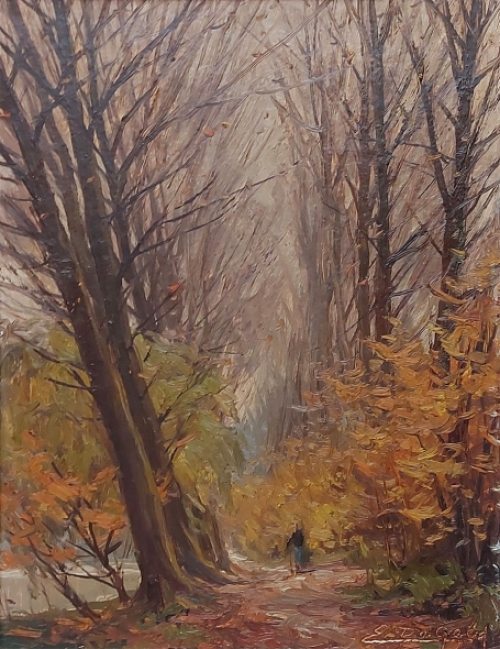 Schilderij van de Brusselse kunstenaar Emile De Geld