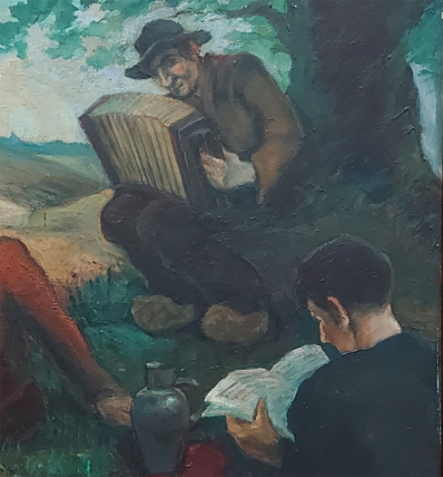 Groot schilderij kopen van de Belgische schilder Emile Mortier