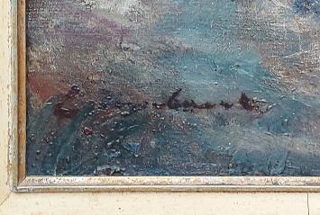 Schilderij met paarden en een veehouder