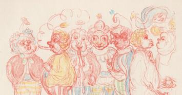 Litho uit 1929 van James Ensor uit La Gamme d'Amour