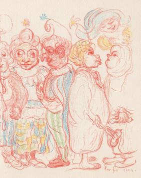 Litho uit La Gamme d'Amour van James ensor