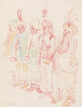 Litho uit 1929 van James Ensor uit La Gamme d'Amour