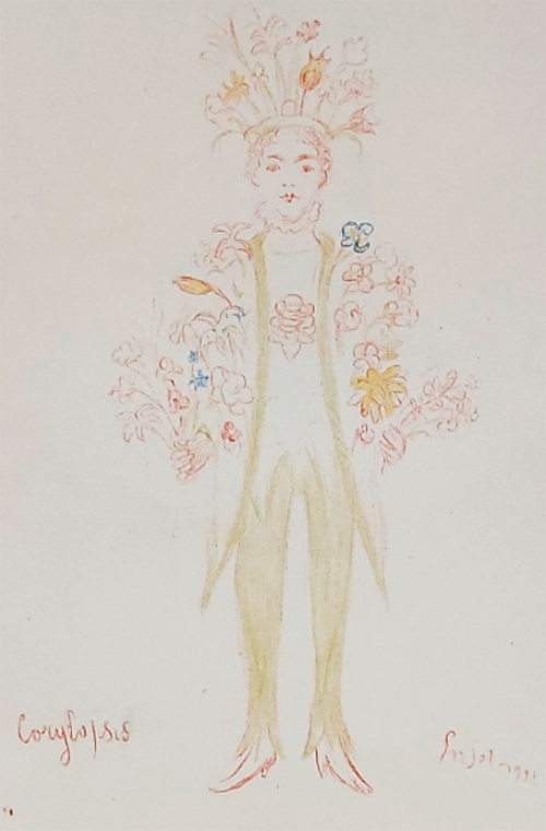 Litho uit 1929 van James Ensor uit \