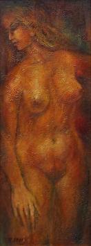 Belgische etser Ronald Ergo met een naakt ets