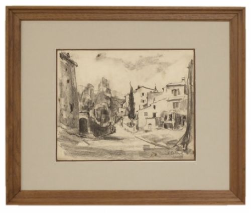 Potloodtekening van de Belgische kunstenaar Ernest Albert