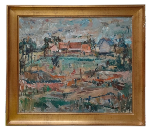 Olieverfschilderij van de Belgische kunstenaar Ernest Albert