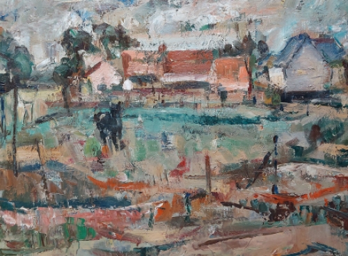 Mechelse kunstenaar Ernest Albert, olieverfschilderij