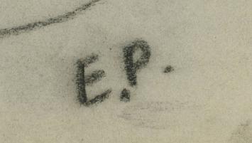 Schets van de Belgische kunstenaar Ernst Engel-Pak