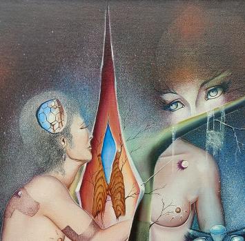 De Belgische schilder Jean-Claude L' Ernout uit Moeskroen