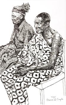Pentekening klederdracht TOGO