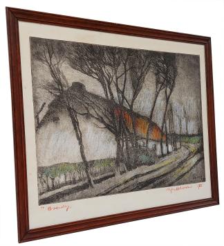 Opgehoogde litho, Boerderij 1919