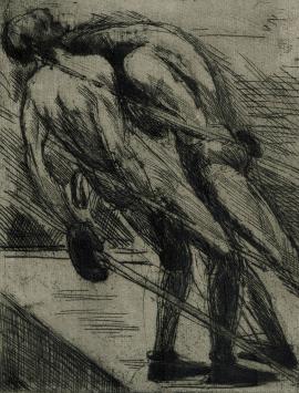 André Dunoyer de Segonzac met een ets uit 1922