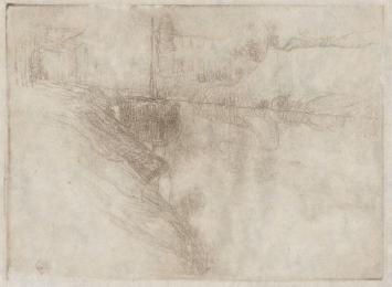 Droge naald ets van Albert Baertsoen, Gand of Gent