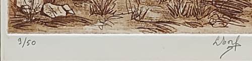 Ets van de kunstenaar Leonardo Torfs