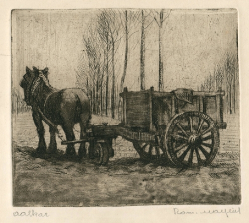 Gesigneerde ets van Romain Malfliet kopen