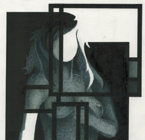 Abstracte tekening van de Belgische kunstenaar Eugène Eechaut kopen