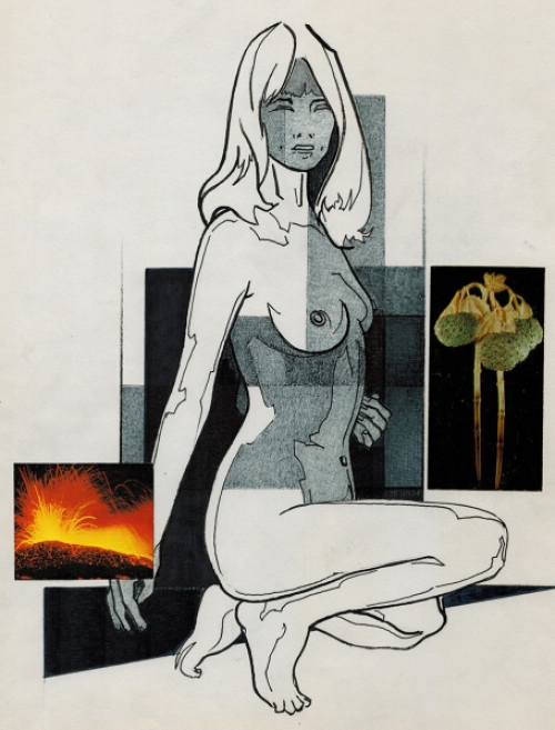 Tekening uit 1981 van de Belgische kunstenaar Eugène Eechaut kopen