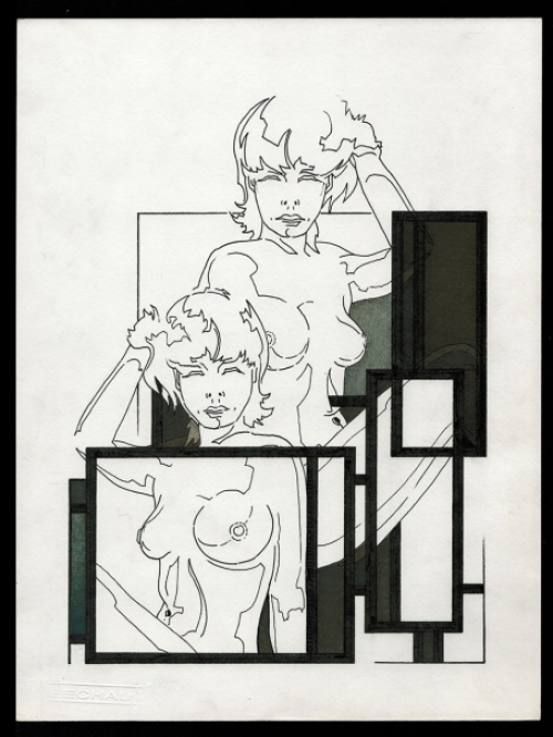 Kunstwerk op papier van de Belgische kunstenaar Eugène Eechaut kopen