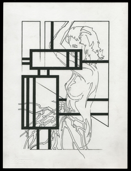 Naakt op papier van de Belgische kunstenaar Eugène Eechaut kopen