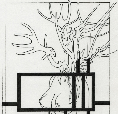 Schaduwtekening van de Belgische kunstenaar Eugène Eechaut kopen