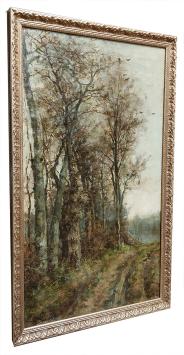 Zicht op bospad in het Zoniënwoud (+/- 1895)