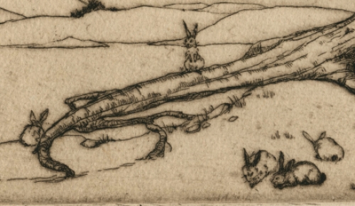 Eugeen Yoors met een dromerige ets