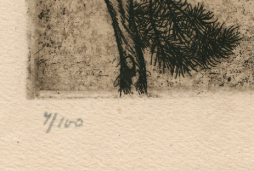 Eugeen Yoors met een dromerige ets