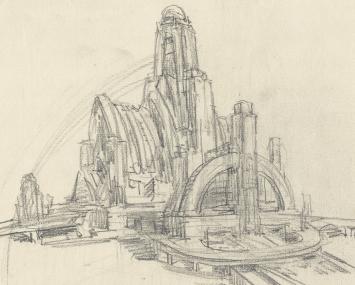 Futuristische stad van Van Dooren