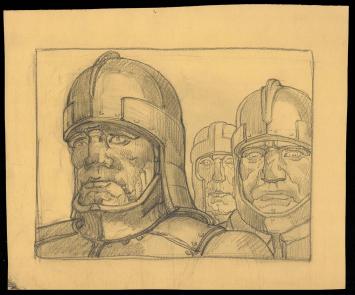 Tekening van de Belgische kunstenaar Edmond Van Dooren kopen